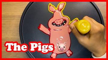 Shaun The Sheep, The Pigs, Pig Cartoon, Pancake Art, Pig Pancake I Rainbow Pancake Art