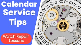 How to Service the Calendar System in a Watch