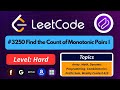 Find the Count of Monotonic Pairs I – LeetCode | Best Intuition + Easy #leetcode #leetcodesolutions
