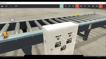 Cycle process with two conveyors and wait in Factory IO