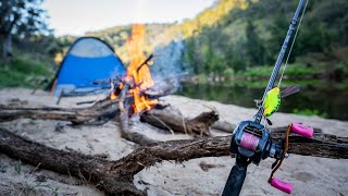 Overnight river camp Murray Cod fishing