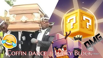Coffin dance in Lucky Block:Sky Wars!! 😱😂 Lucky Block:Sky Wars funny moment(Blockman Go Blocky Mods)