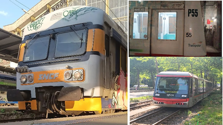 Métro Lille Ligne 2 🔴 2 Trajets HP 51 et 55 + Trains à la Gare Lille Flandres + Tramway R🟢 Rame N⁰09
