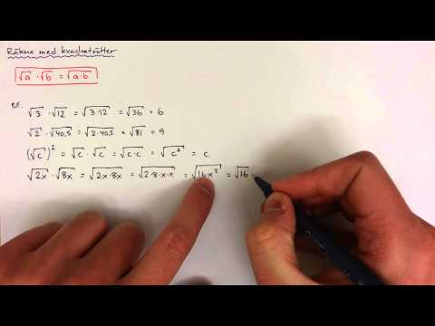 Video: Hur Man Multiplicerar Kvadratrot Med Kvadratrot