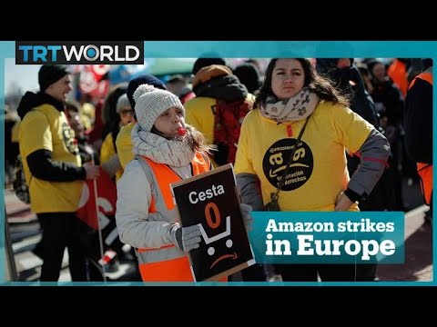 Amazon workers on strike across Europe