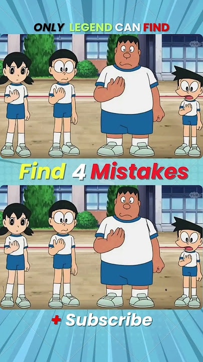 Find 3 Diffrence in Doraemon Cartoon #shorts #doraemon #nobita #findingguy #trending #viral