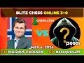 Magnus carlsen vs gm neferpitou27  blitz chess 30  chesscom  may 4 2024