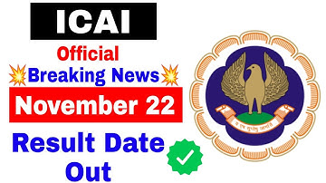 CA FINAL INTER NOVEMBER 2022  RESULT DATE OFFICIAL NOTIFICATION ! 🔥 Latest News Update EXPECTED DATE