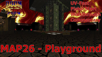 Doom 64 For Doom 2 (UV-Fast 100%) Walkthrough (MAP26: Playground)