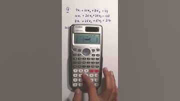 Solving system of three linear equations by using calculator