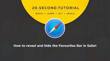 OLDIE - How to reveal and hide the Favourites Bar: Safari Tutorial #1