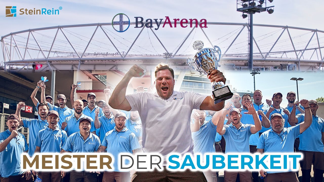 Vorschaubild des Videos: MEISTER der SAUBERKEIT - STEINREIN.com #Steinprofis #Steinreinigung #Bayer 04 Leverkusen #BayArena