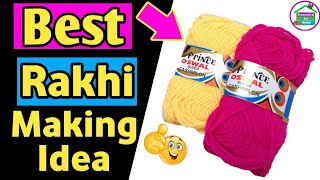 DIY Rakhi making at home | How to make rakhi at home in Lockdown | DIY art and craft | woolen Rakhi