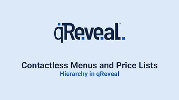 qReveal Contactless Menu and Price List Tutorial: Hierarchy in qReveal