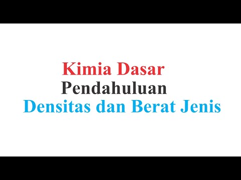 Video: Apakah densitas merupakan sifat kimia?