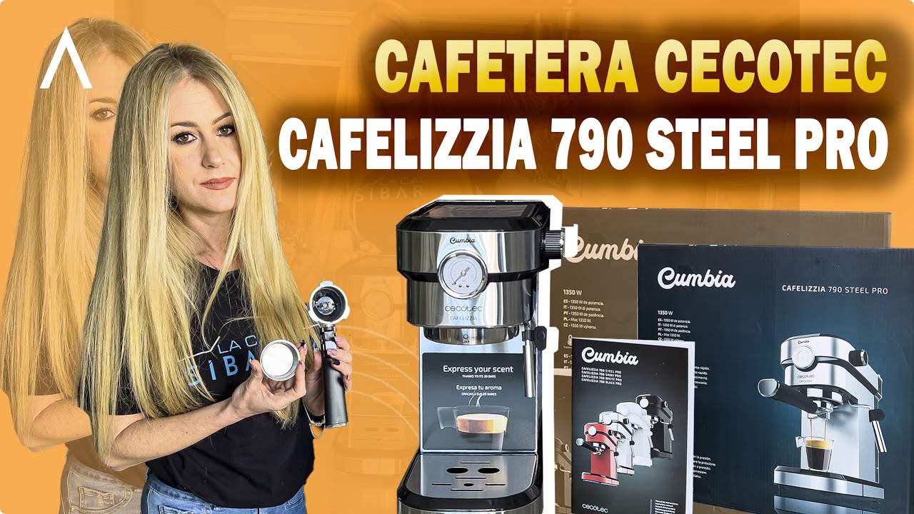 CECOTEC CUMBIA 790 STEEL DUO / Cafetera HÍBRIDA🔥 CAPSULAS + CAFÉ MOLIDO 