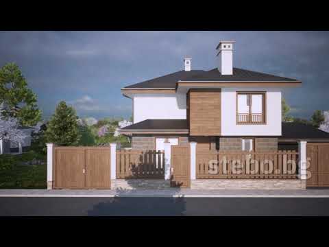 Видео: Проект на къща 6 на 8 с таванско помещение от едноетажна и двуетажна