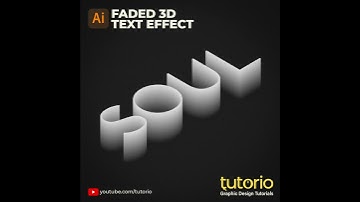 Soul Faded 3D Text Effect in Illustrator | Illustrator Tips and Tricks