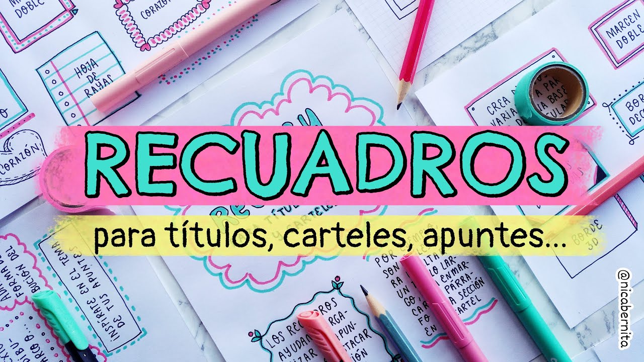 40 RECUADROS para TÍTULOS LARGOS 💛💚 MARCOS con SOMBRAS y BORDES 3D para  ORGANIZAR APUNTES y CARTELES - thptnganamst.edu.vn