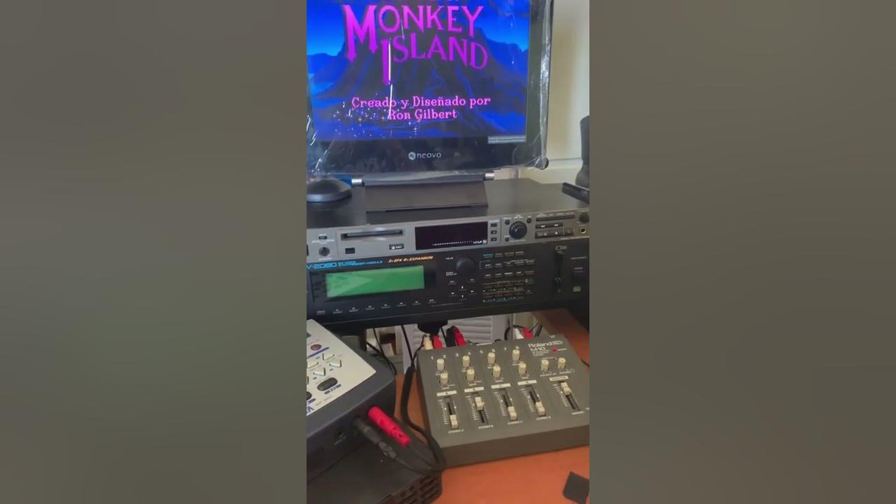 Farfisa MP 880 MIDI GS player/expander Test + Roland ED M10 mixer x Monkey Island TSoMI sc55