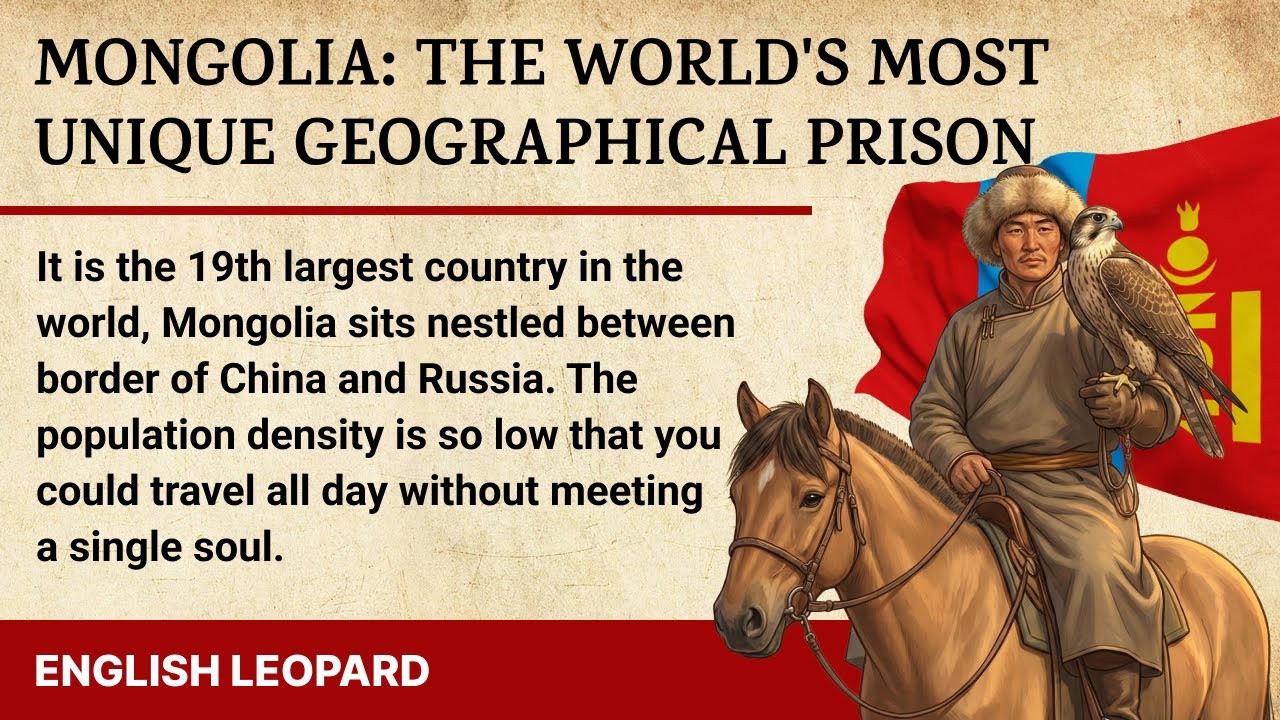 Mongolia: The World's Most Unique Geographical Prison | English Listening Practice ✅  Graded Reader🎧