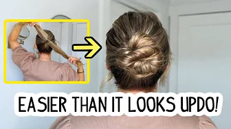EASIER THAN IT LOOKS UPDO HAIR TUTORIAL! Short, Medium, and Long Hair Updo