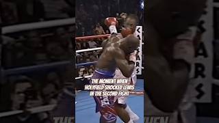 😱 The moment when Holyfield shocked Lewis in the second fight 🥊