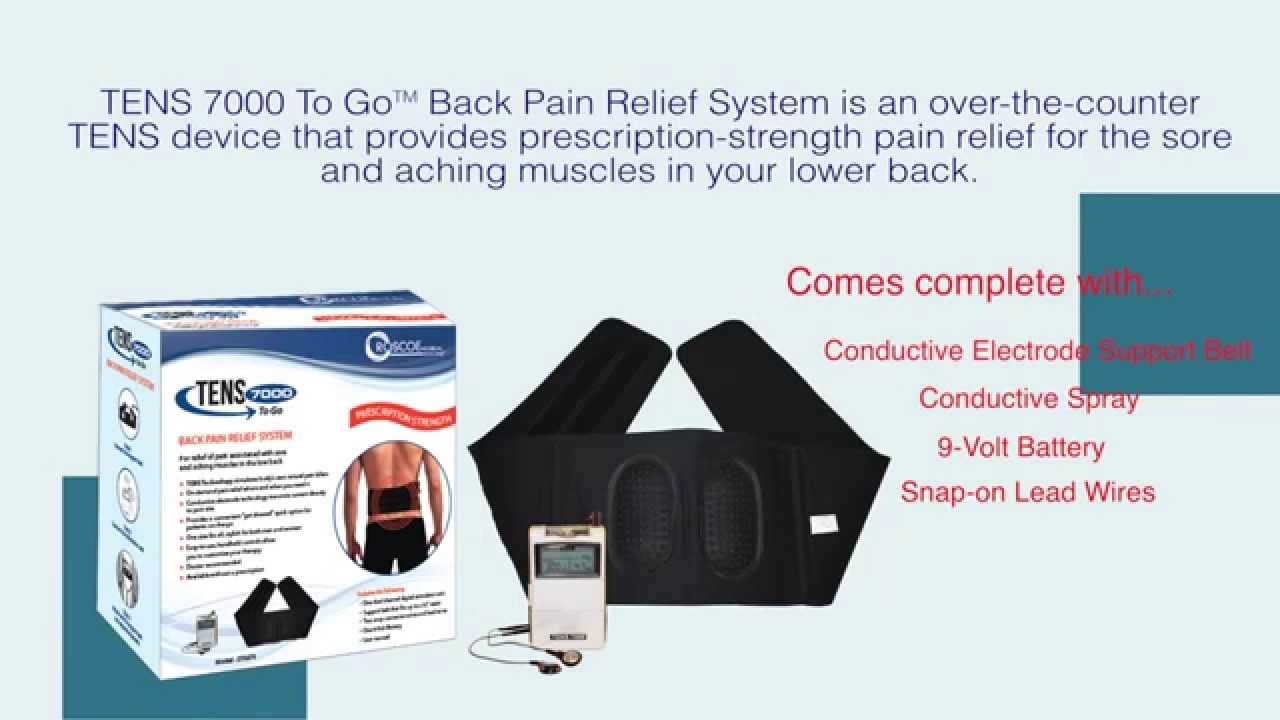 TENS 7000 To Go Back Pain Relief System