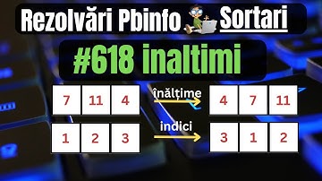 Rezolvarea problemei inaltimi in C++ | #SolutiiPbinfo (618) | #SortareaVectorilor