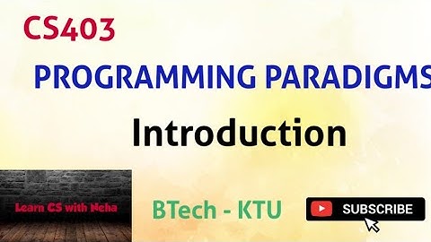 PROGRAMMING PARADIGMS | BTech - KTU | CSE | Malayalam tutorial