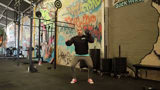 Alternating Dumbbell Hang Squat Clean (TFA)