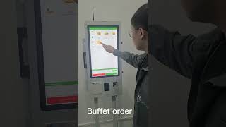 Window Interactive Touch Screen Kiosk Payment Checkout Touch Screen Ordering System