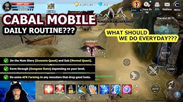 Cabal Mobile PH Tips | Basic DAILIES | What should you not miss doing everyday? |