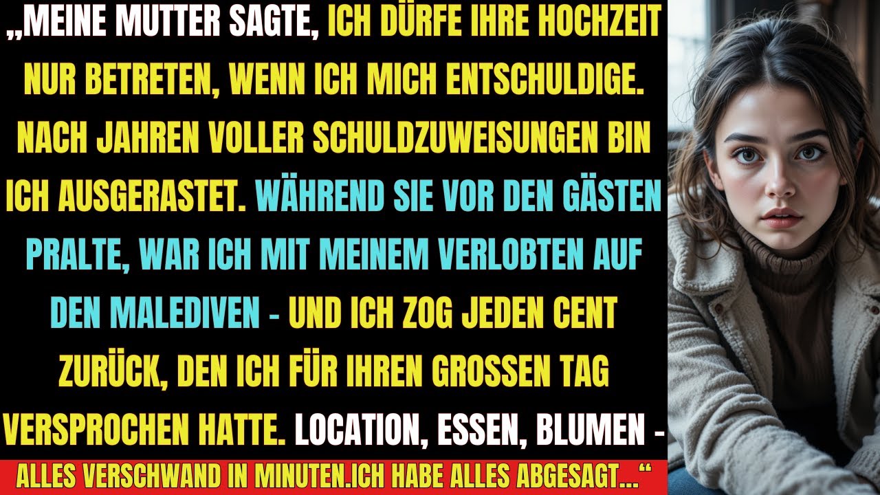 „Sie wollte mich nur dabei haben, wenn ich mich entschuldige… ich zerstörte ihre Hochzeit!“