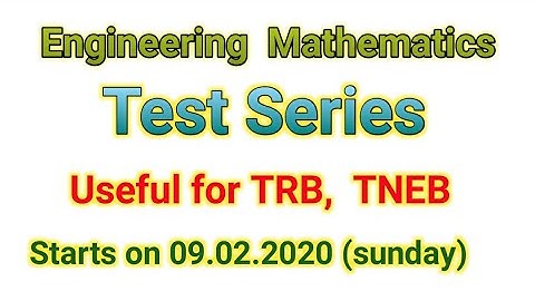 Free Online Practise Test Series for TRB, TNEB | Engineering Mathematics | Tamil | Tamil Exam Tutor