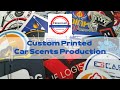 How made printed car scents produced  wie werden individuell  autodfte hergestellt