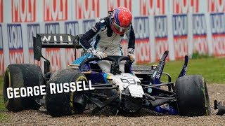 George Russell Crash Compilation