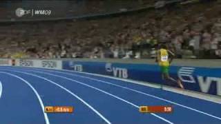 Berlin 2009 Final 100m Usain Bolt 9.58 World Record