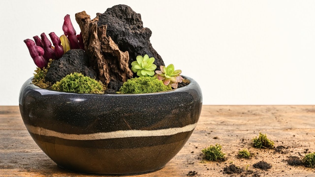 Как сделать болотную чашу из плотоядных растений