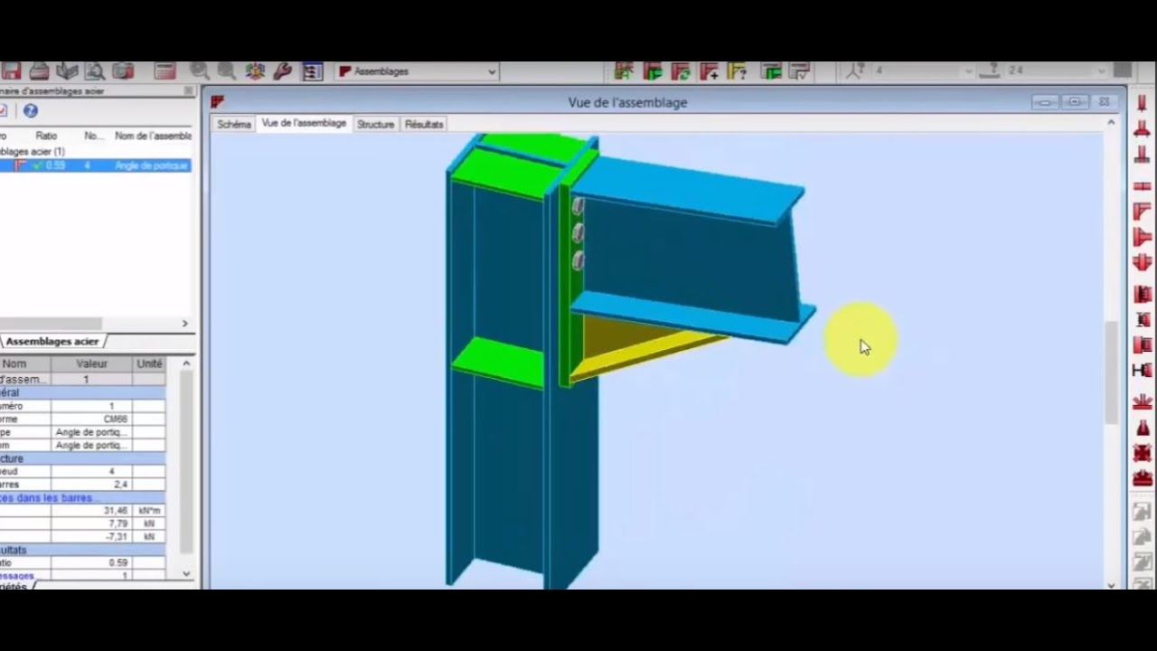 Etude complète d'un hangar en Charpente Metallique sur le logiciel Robot Structure Analysis 4 fin