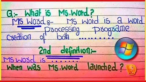 What is ms word And When was ms office launched | microsoft word definition