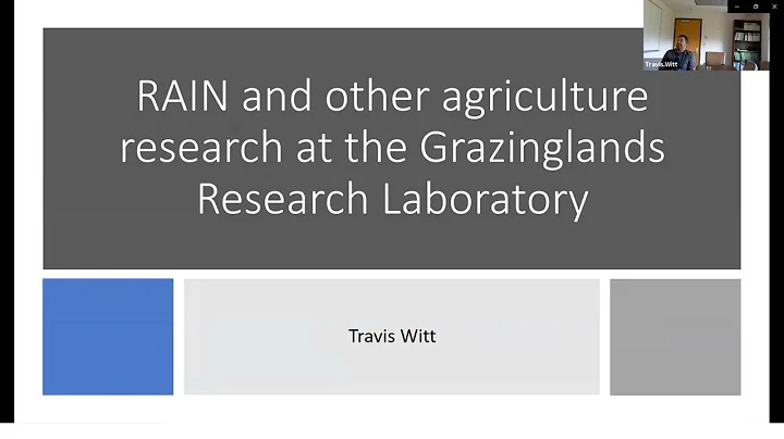 Travis Witt provides an overview of research carri...