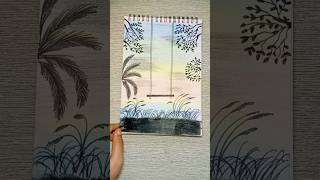 Dreamy sunset swing painting 🖌️//step by step #art #painting #vibes #nature #drawing #with #ytshorts