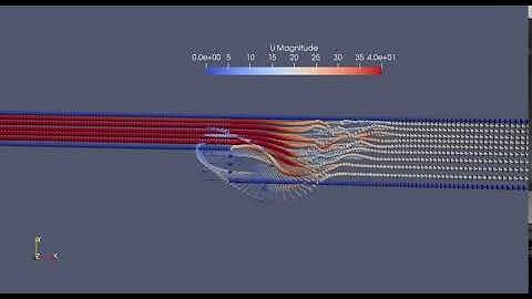 backward facing step recirculation zone