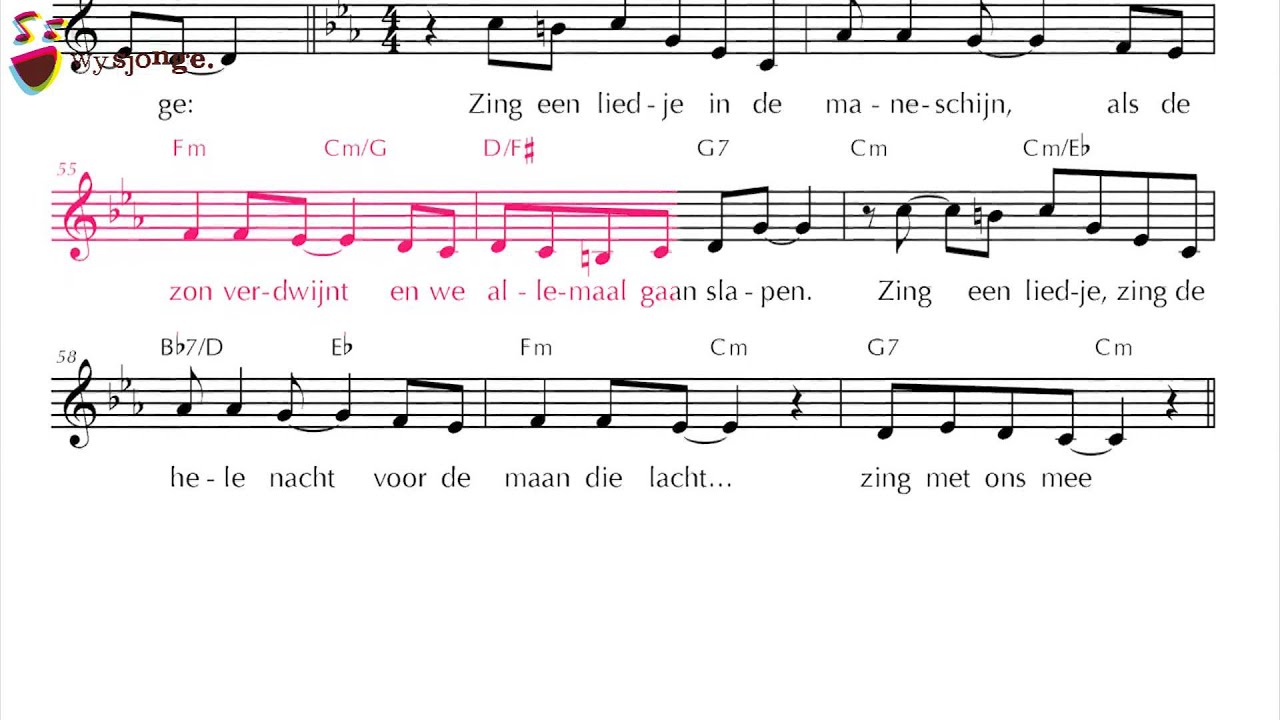 Wy Sjonge: Liedje in de maneschijn (gezongen) - YouTube
