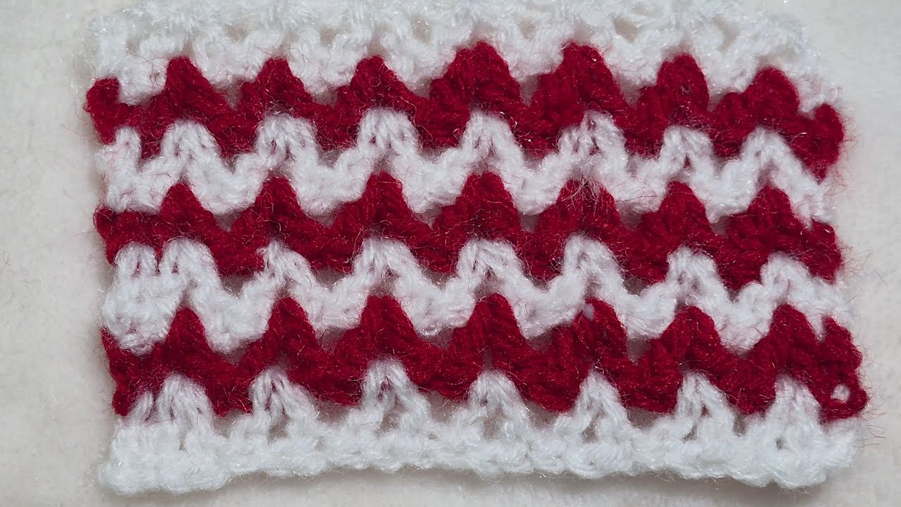 V stitch crochet tutorial,  Punjabi crochet, change color crochet, Punjabi crochet designs. 