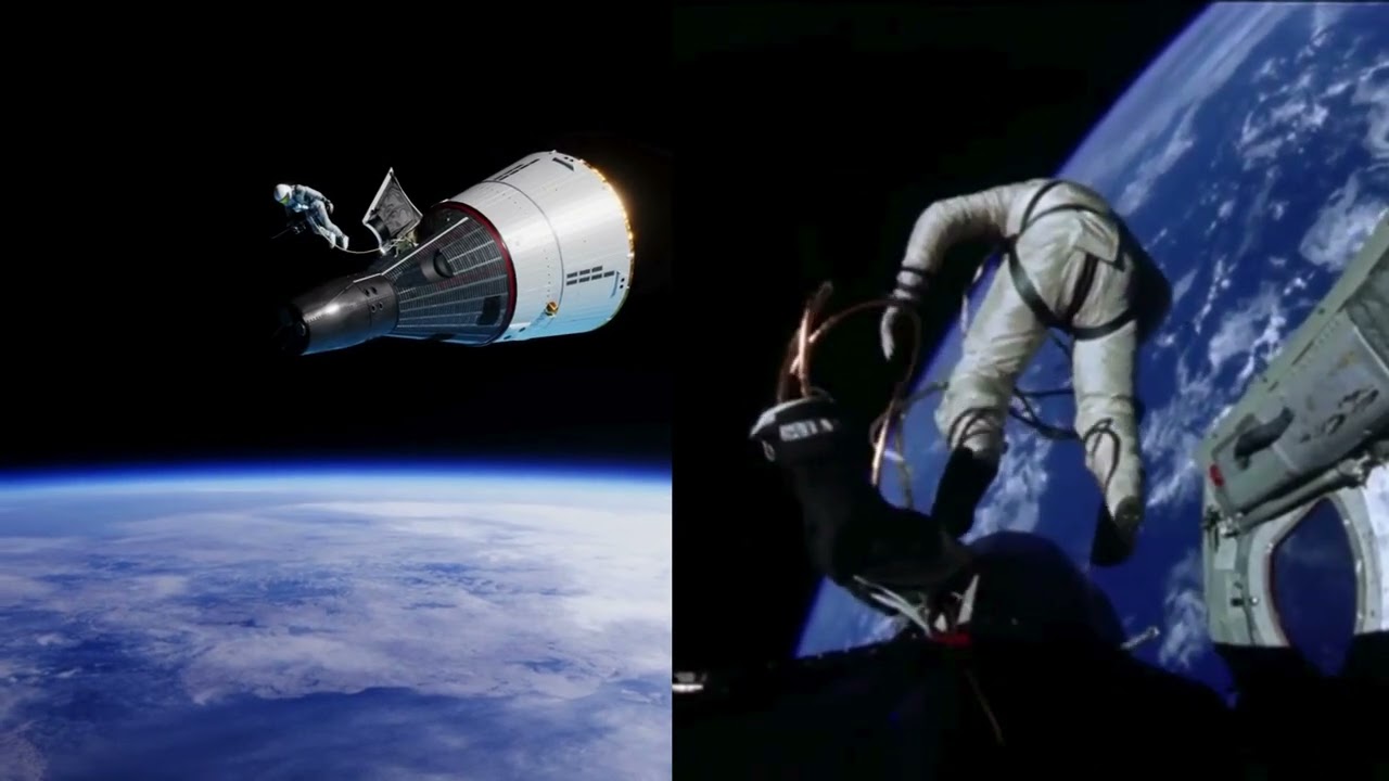 Ed White's First American Spacewalk: Real Footage vs. Animation | "I Feel Like a Million Dollars!