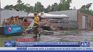 Tornado with 110 mph winds rips through Autryville, cleanup now underway