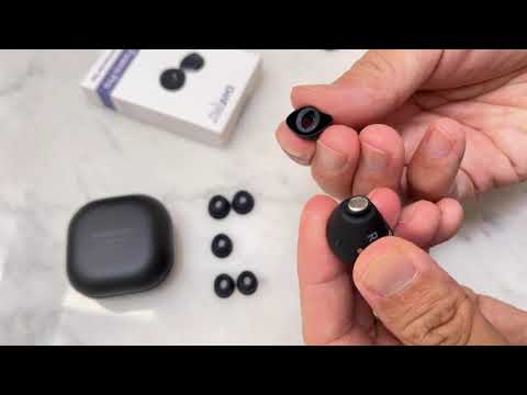 PATENTED Memory Foams Pro Active Ear Tips Install For Galaxy Buds Pro And Jabra 85t