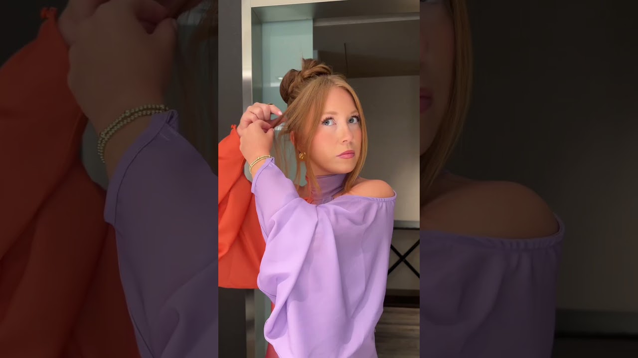 not wearing my hair down for once 😌 